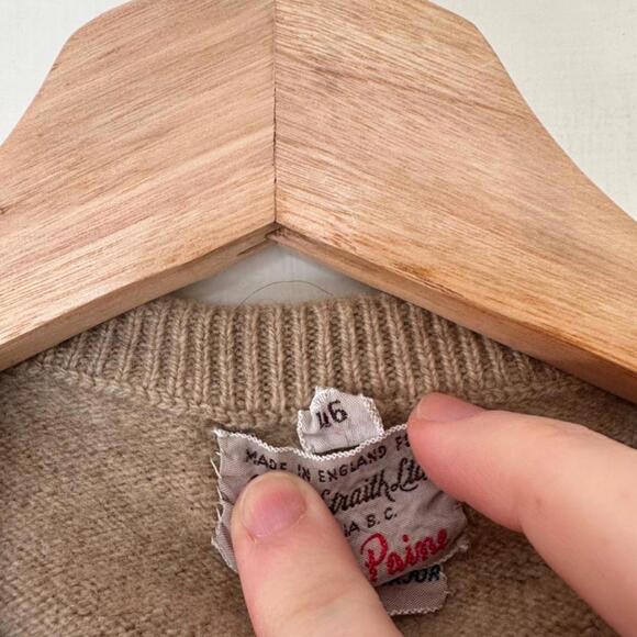 Vintage George Straith Cashmere Grandpa Knit Sweater  Vest - Picture 5 of 7